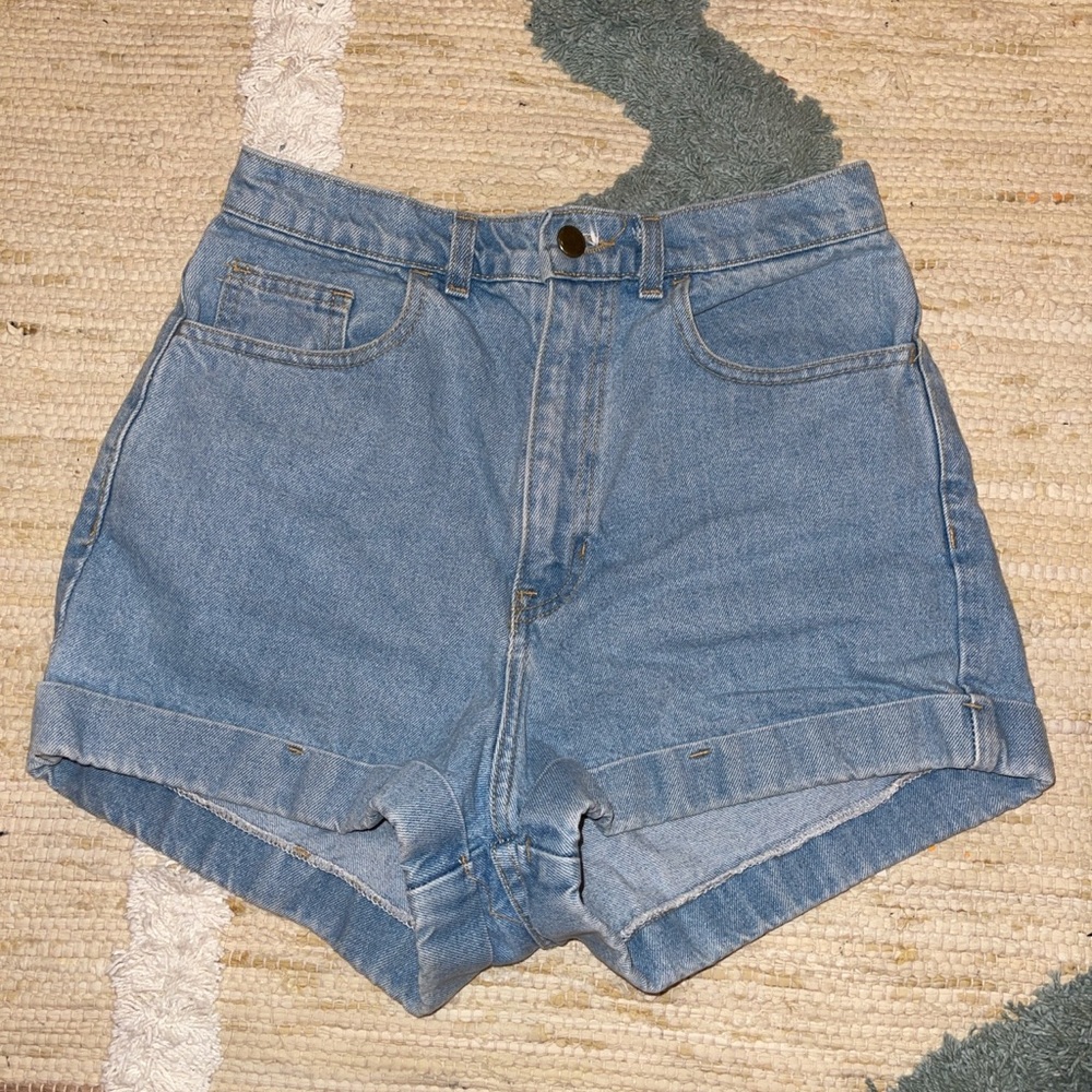 High Waisted American Apparel Denim Shorts